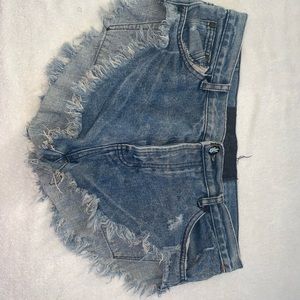 jean booty shorts
